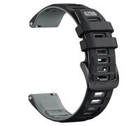 NotoCity for Garmin Forerunner 255/265 Strap, 22mm for Garmin Venu 3/2, Vivoactive 4 Quick Release Strap, Silicone Replacement Band for Huawei Watch GT5/GT4/GT3/GT2 46MM(Black/Gray)