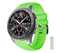 NotoCity for Gear S3 Frontier Band No Gaps,Silicone Replacement Band for Samsung Gear S3 Frontier/Gear S3 Classic/Galaxy Watch 46mm(green)