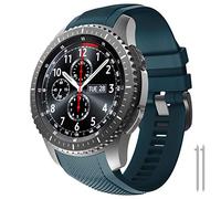 NotoCity for Gear S3 Frontier Band No Gaps,Silicone Replacement Band for Samsung Gear S3 Frontier/Gear S3 Classic/Galaxy Watch 46mm(slate)
