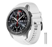 NotoCity for Gear S3 Frontier Band No Gaps,Silicone Replacement Band for Samsung Gear S3 Frontier/Gear S3 Classic/Galaxy Watch 46mm(white)