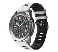 NotoCity for Gear S3 Frontier Strap/Classic Strap/Galaxy Watch 46mm, 22mm Soft Silicone Replacement Strap for Samsung Gear S3 Frontier/S3 Classic/Huawei Watch GT/GT 2/GT 2e(whiteblack)