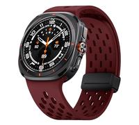 NotoCity for Samsung Galaxy Watch Ultra Strap, Silicone Strap for Samsung Galaxy Watch Ultra 47mm for Men Women, Breathable Replacement band Magnetic for Samsung Galaxy Watch Ultra(Wine red)