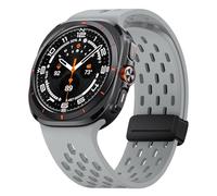 NotoCity for Samsung Galaxy Watch Ultra Strap, Silicone Strap for Samsung Galaxy Watch Ultra 47mm for Men Women, Breathable Replacement band Magnetic for Samsung Galaxy Watch Ultra(Light gray)