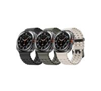 NotoCity replacement for Samsung Galaxy Watch Ultra Strap 47mm, Soft Silicone Strap for Samsung Galaxy Watch Ultra(Black+Starlight+Army green)