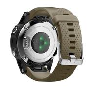 NotoCity Silicone Sport Watch Replacement Band 20mm Easy Fit for Garmin Fenix 5S/Fenix 5S Plus Smartwatch (black clasp, Coyote tan)