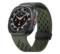 NotoCity Silicone Strap for Samsung Galaxy Watch Ultra 47mm, Breathable Replacement Band with Magnetic Clasp, Army Green, 1 Pack