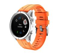 NotoCity Strap for Garmin Fenix 5s/Fenix 6s Soft Silicone Band Garmin Fenix 5S Plus/Fenix 6s Pro 20mm Quick Fit Replacement (Orange)