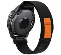 NotoCity Velcro Nylon Strap for Garmin Fenix 6x/5x/7x, 26mm Quick Fit Nylon Strap for Fenix 5X Plus, Fenix 6X Pro, Fenix3, Fenix3 HR, Descent Mk1/Mk2,Descent Mk2S, Enduro, Enduro 2, Black