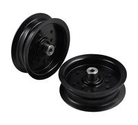Notonmek 2Pcs 532196106 Flat Idler Pulley 532197379 Compatible with Husqvarna Craftsman AYP 196106 197379 Ariens Sears Poulan Oregon 34-901 13175 Lawn Mower with 42" 46" 48" 54" Deck Idler Pulley