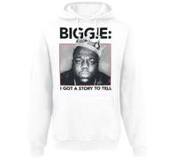 Notorious B.I.G. Biggie Crown Hoodie white S