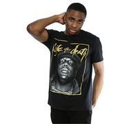 Notorious BIG Men's Life Gold T-Shirt Small Black