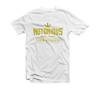 Notorious Conor McGregor T Shirt 1472 - UFC Fight Night King Ireland Dublin MMA (Medium, White/Gold)