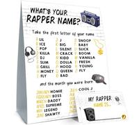 Notorious One Birthday Decorations,Rapper Theme Birthday Party Sign,Rapper Activity Decoration Supplies,Game Night Party Decorations,What's Your Rapper Name Game