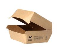 Notpla Clamshell Burger Kraft (Pack 200)