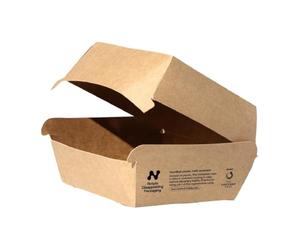 Notpla Clamshell Burger Kraft (Pack 200)