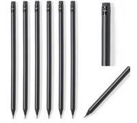 noTrash2003 5 to 100 pieces matte black pencils wooden pencils with eraser Black Edition HB, presharpened, 19 cm length economy pack sustainable (modern, 100, pieces)