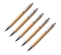notrash2003® Ballpoint Pen Sets, Various Quantities of bamboo wood pens 5er Set Black