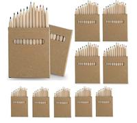 noTrash2003 Sustainable Wooden Colouring Pencils Certified According to EN71-3 and EN71-1 in Sets of 12 Colouring Pencils as Party Bags Also for Restaurants or Hotels in Sustainable Cardboard Case