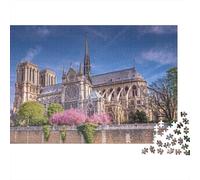 Notre Dame Cathedral 1000 Piece Adult Jigsaw Puzzles Festive Gifts Family Challenging Educational Challenge Home Decoration for Adults And Kids Age 12 Years Up 1000pcs (75x50cm)