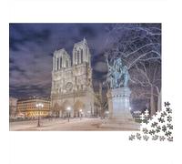 Notre Dame Cathedral 1000 Piece Adult Jigsaw Puzzles Festive Gifts Family Challenging Educational Games Home Decoration for Home Decoration Gifts 1000pcs (75x50cm)