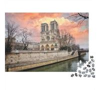 Notre Dame Cathedral 1000 Pieces Adult Jigsaw Puzzles Festive Gifts Family Challenging Educational Games Home Decoration for Adults And Kids Age 12 Years Up 1000pcs (75x50cm)