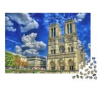 Notre Dame Cathedral 1000 Pieces Adult Jigsaw Puzzles Jigsaws Challenging Game Family Challenging Educational Challenge Home Decoration for Home Decoration Gifts 1000pcs (75x50cm)