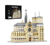 Notre Dame Cathedral Building Set - 2908PCS Authentic French Landmark Micro Bricks Kit, Gothic Architectural Model, City Street View, Home Office Decor, Creative Gift for Adult and Advanced
