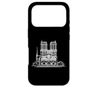 Notre Dame Cathedral Line Art Paris Gothic Architecture Case for iPhone 17 Pro