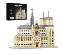 Notre Dame Cathedral Micro Building Set,Classic Gothic Architecture Toy | 2908 PCS Collectible Paris Landmark Display Mini Building Bricks Kit Gift for Adults, Construction Toys Xmas