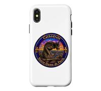 Notre-Dame Cathedral Paris Gargoyle Stained Glass Print Case for iPhone X/XS