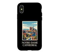 Notre Dame Cathedral Paris Retro Travel Design Case for iPhone X/XS