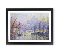 Notre Dame De La Garde By Paul Signac Classic Painting Framed Print | A3 Black Framed Wall Art | Ready to Hang | Classic Historical Picture | Living Room Bedroom Lounge Office
