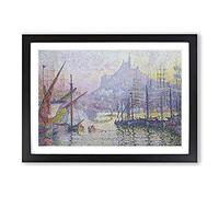 Notre-Dame De La Garde by Paul Signac Framed Print | A2 Black Framed Wall Art | Ready to Hang | Modern Nature Picture | Living Room Bedroom Lounge Office