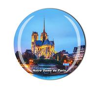 Notre Dame de Paris France Fridge Magnet Crystal Tourist Souvenir Gift Collection Refrigerator Magnetic Sticker