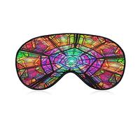 Notre Dame Glass Window Sleep Eye Mask Soft Eye Covers Blocking Lights Blindfold with Adjustable Strap for Travel Nap