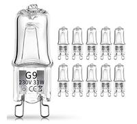 NOTSEK 10 Pack G9 Halogen Wax Burner Bulbs - 230V 33W 2700K-3500K Warm White Light Dimmable for Plug-in Melt Burners, Lamps, Oven