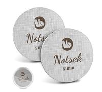NOTSEK 51mm Puck Screen, 2Pcs 1mm/1.7mm Thick Espresso Puck Screen for Portafilter 51mm, 150μm 316 Stainless Steel Coffee Puck Screen with Acrylic Storage Box, Espresso Screen for Barista Accessories