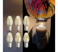 NOTSEK 6 Pack Plug in Wax Melt Burners Bulbs, Bulbs for Wax Burners, E14 15W 2700K Warm White Wax Burner Bulbs Electric Oil Scentsy Bulb Replacement Up to 8000H