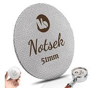 NOTSEK Puck Screen 51mm with Acrylic Storage Box, Resuable 1.7mm Thickness 150μm 316L Stainless Steel Espresso Filter Screen, Espresso Portafilter Lower Shower Screen
