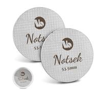 NOTSEK Puck Screen 53.5mm, 2Pcs 1mm/1.7mm Thick Espresso Puck Screen for Portafilter 54mm, 150μm Stainless Steel Coffee Puck Screen with Acrylic Storage Box, Espresso Screen for Barista Accessories