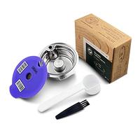 NOTSEK Tassimo Reusable Pods,Stainless Steel Tassimo Refillable Coffee Pods for Bosch Tassimo Machine, Reusable Coffee Pods Tassimo with Slicone Lid 180ml Readable Barcode