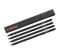 Notsu 4pc Black Pencils #2 Set | All Black Wood Writing Pencils with Travel Case