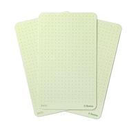 Notsu Dotted Colored Note Cards 3x5 inch, 40 ct | Green Bullet Dot Grid Vertical Color Index Cards with Rounded Corners, Premium Thick Paper 350 gsm