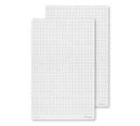 Notsu Graph Grid Small Desk Notepad 2 Pack | Minimalist Graphing Memo Note Pads | Premium Thick 120gsm Paper, 50 Double Sided Pad Sheets, 3.9" x 6.3"
