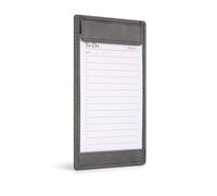 Notsu Note Card Holder | Minimalist 3x5 Inch Index Card Holder Handheld Case in Premium Gray Vegan Leather with 25 To Do List Notecards