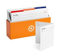 Notsu To Do List Cards with Stand Box Set | 50 Pocket Foldable 3x5 Productivity Notecards, Tab Dividers, Index Card Holder Stand