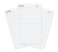 Notsu To Do List Grid Index Cards 3x5 | 50 Task Planner Foldable Vertical Notecards with Rounded Corners
