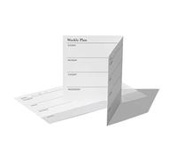 Notsu Weekly Planner Note Cards, 50 ct | Pocket Foldable 3x5 Productivity Index Cards, Premium Thick Quality Paper Stock