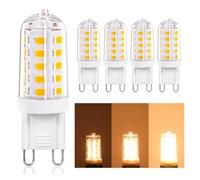 Nottac G9 Led Bulbs Dimmable, Warm White 2700K, 3.5W Replace 28W Capsule Halogen Bulbs, 320LM, Flicker Free Energy Saving, for Home Lighting Decor 5 Pack