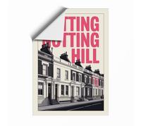 Notting Hill Typography Poster Modern Unframed Wall Art Print A3 (42×29.7cm), Wall Decor for Living Room, Bedroom, Office & Home, Art Gift